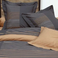 BecquetTaie de traversin en coton 44x180 cm CARNABY gris