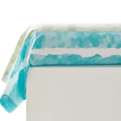 BecquetTaie de traversin en coton BAHAMISS motif tropical verte