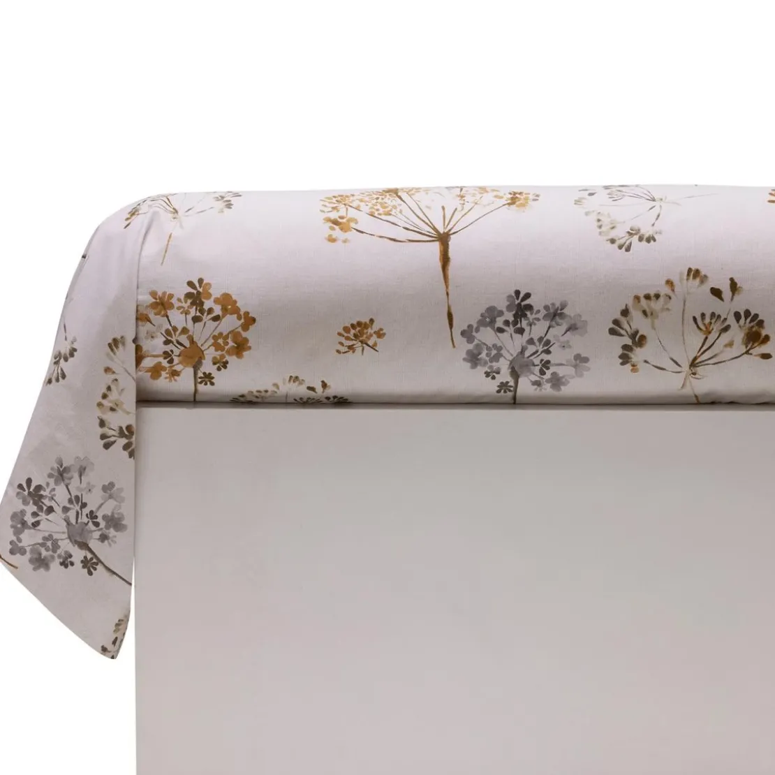 BecquetTaie de traversin en coton écru motif floral - FLEURAISON