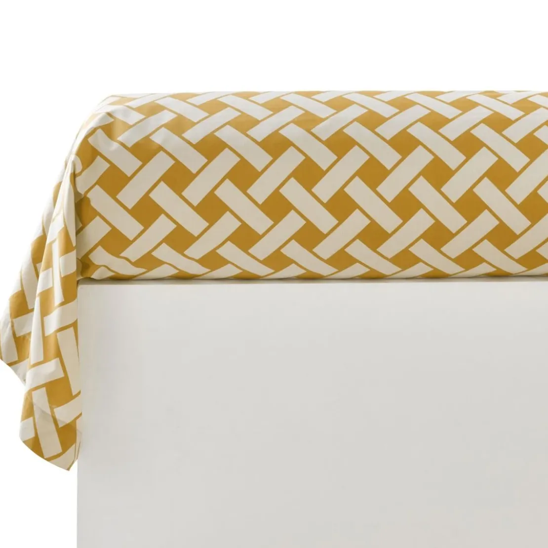 BecquetTaie de traversin en coton jaune ocre - PALRI