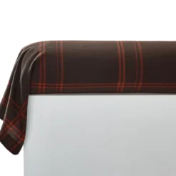 BecquetTaie de traversin en flanelle marron - KILT