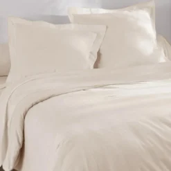 BecquetTaie de traversin en flanelle unie 43 x 185 cm LAUREAT blanc