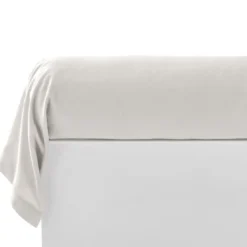 BecquetTaie de traversin en flanelle unie 43 x 185 cm LAUREAT blanc