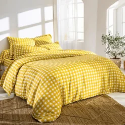 BecquetTaie de traversin en gaze de coton jaune maïs - VICHY