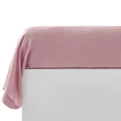 BecquetTaie de traversin en lin lavé uni LAUREAT 45 x 185 cm rose thé
