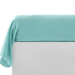 BecquetTaie de traversin en lin lavé uni LAUREAT 45 x 185 cm bleu aqua