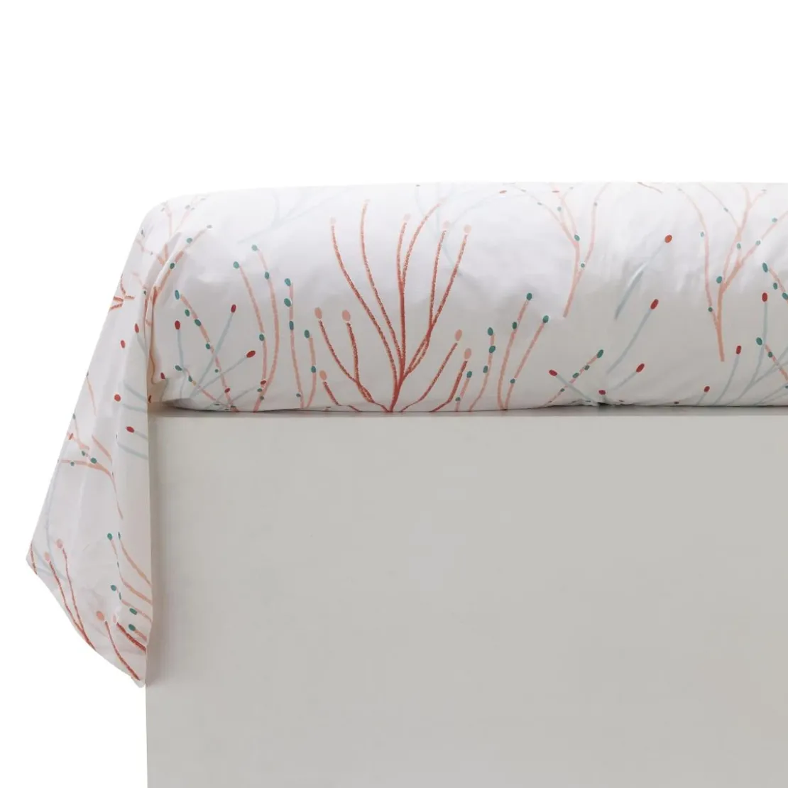 BecquetTaie de traversin en percale de coton écru - CORAL REEF
