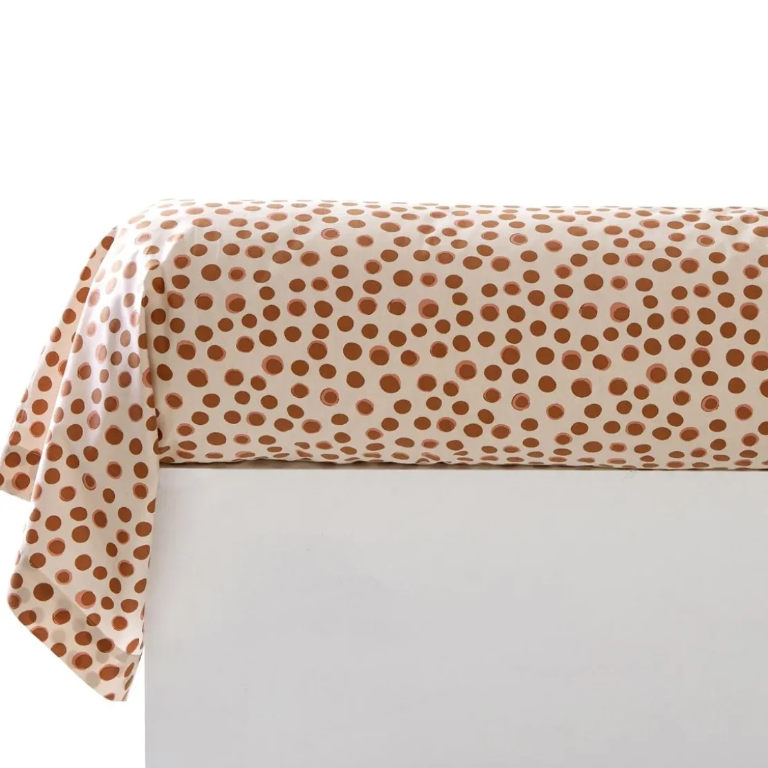 BecquetTaie de traversin en percale de coton écru à motif pois - GILI