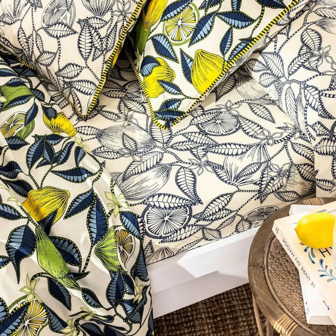 BecquetTaie de traversin en percale de coton écru - CITRONNADE
