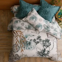 BecquetTaie de traversin en percale coton KYOTO Multicolore