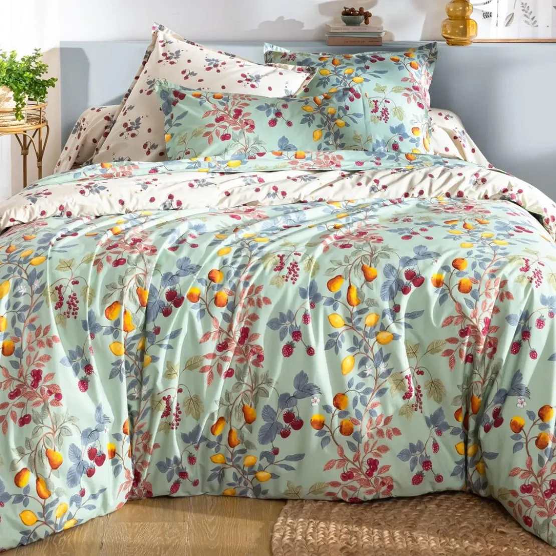 BecquetTaie de traversin en percale de coton CROQUER - multicolore