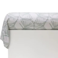 BecquetTaie de traversin flanelle BLEU NATURE - vert pâle