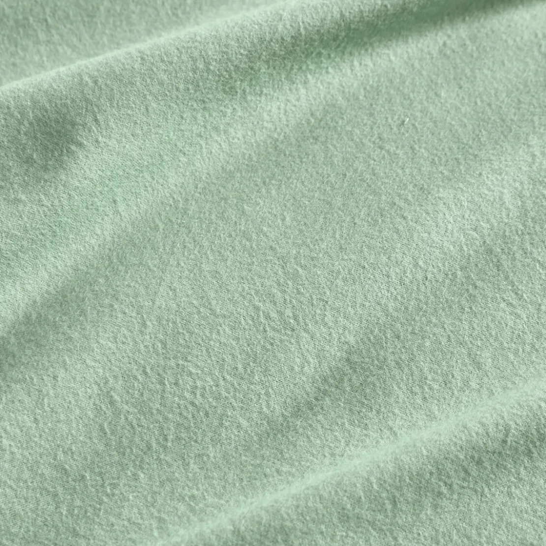BecquetTaie de traversin FLANELLE UNI - vert amande