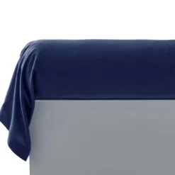 BecquetTaie de traversin FLANELLE UNI - bleu encre
