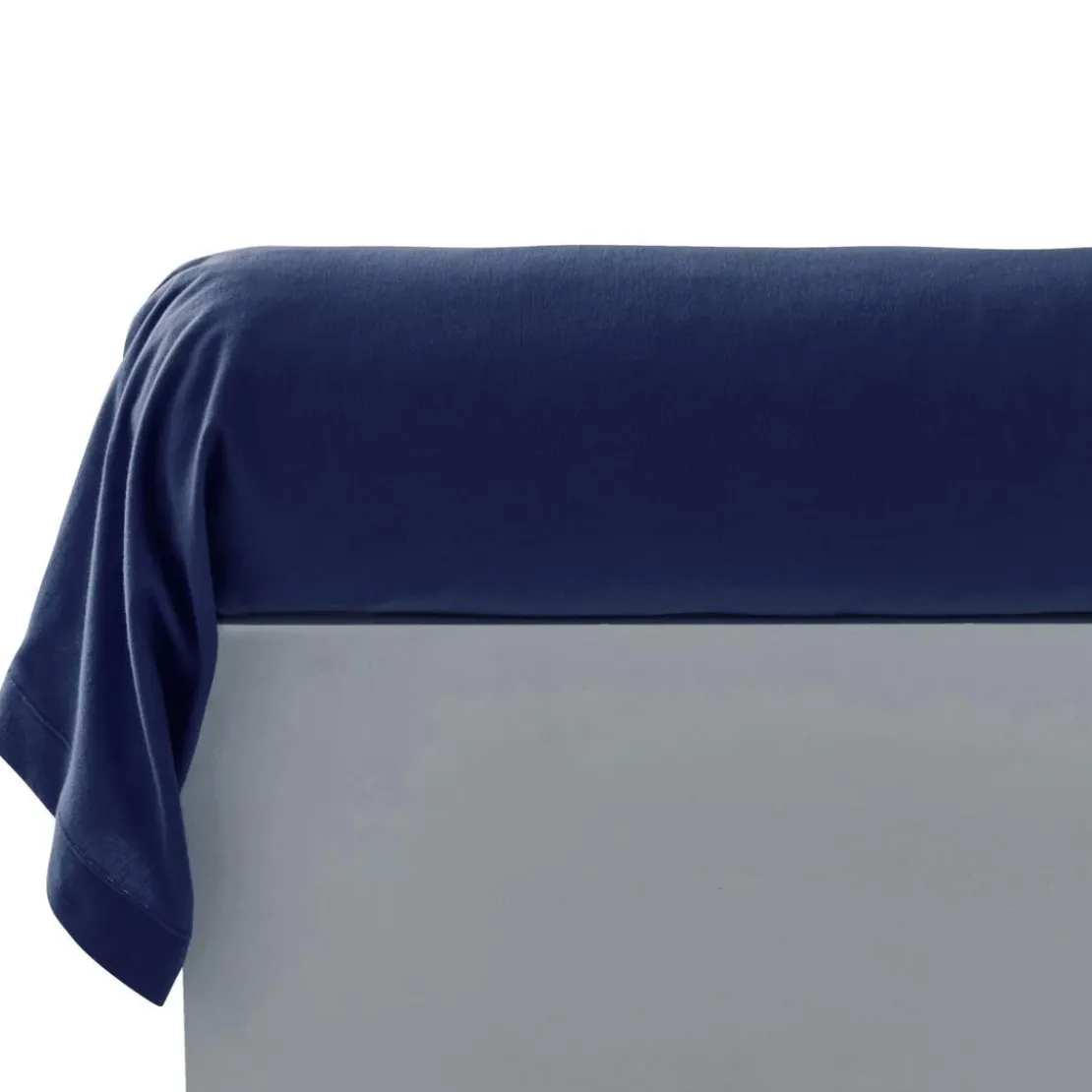 BecquetTaie de traversin FLANELLE UNI - bleu encre