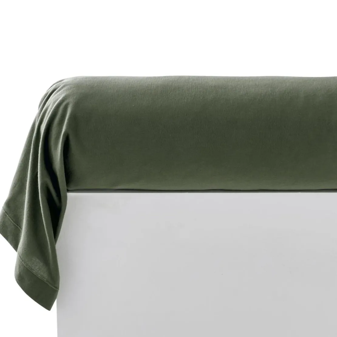 BecquetTaie de traversin FLANELLE UNI - vert kaki