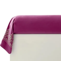 BecquetTaie de traversin LAURINE 43x185 rose fuchsia