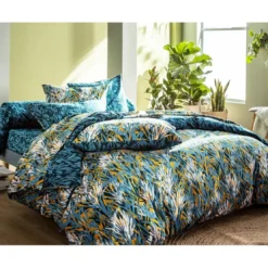 BecquetTaie de traversinMARINS bleu en coton