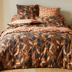 BecquetTaie de traversin MONDE VEGETALimprimé feuilles, multicolore 43x185