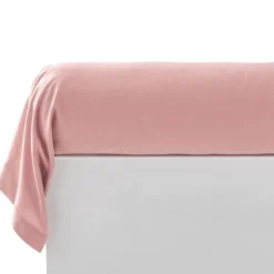 BecquetTaie de traversin ou taie d'oreiller en FLANELLE UNI Laureatrose poudre