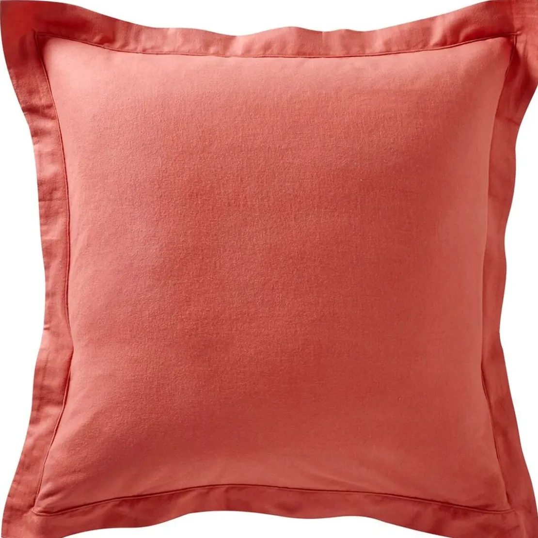 BecquetTaie de traversin ou taie d'oreiller en FLANELLE UNI Laureat Terracotta
