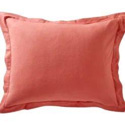 BecquetTaie de traversin ou taie d'oreiller en FLANELLE UNI Laureat Terracotta