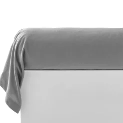 BecquetTaie de traversin ou taie d'oreiller en FLANELLE UNI Laureat gris