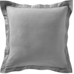BecquetTaie de traversin ou taie d'oreiller en FLANELLE UNI Laureat gris