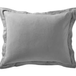 BecquetTaie de traversin ou taie d'oreiller en FLANELLE UNI Laureat gris