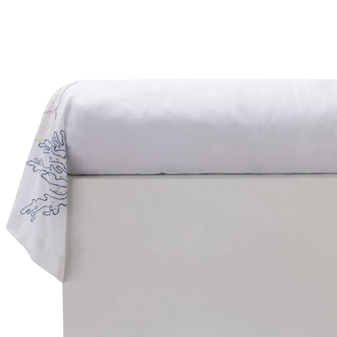 BecquetTaie de traversin percale de coton RECIF - blanc