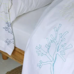 BecquetTaie de traversin percale de coton RECIF - blanc