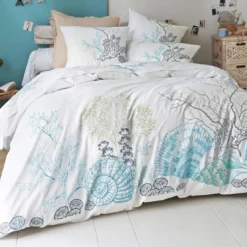 BecquetTaie de traversin percale de coton RECIF - blanc