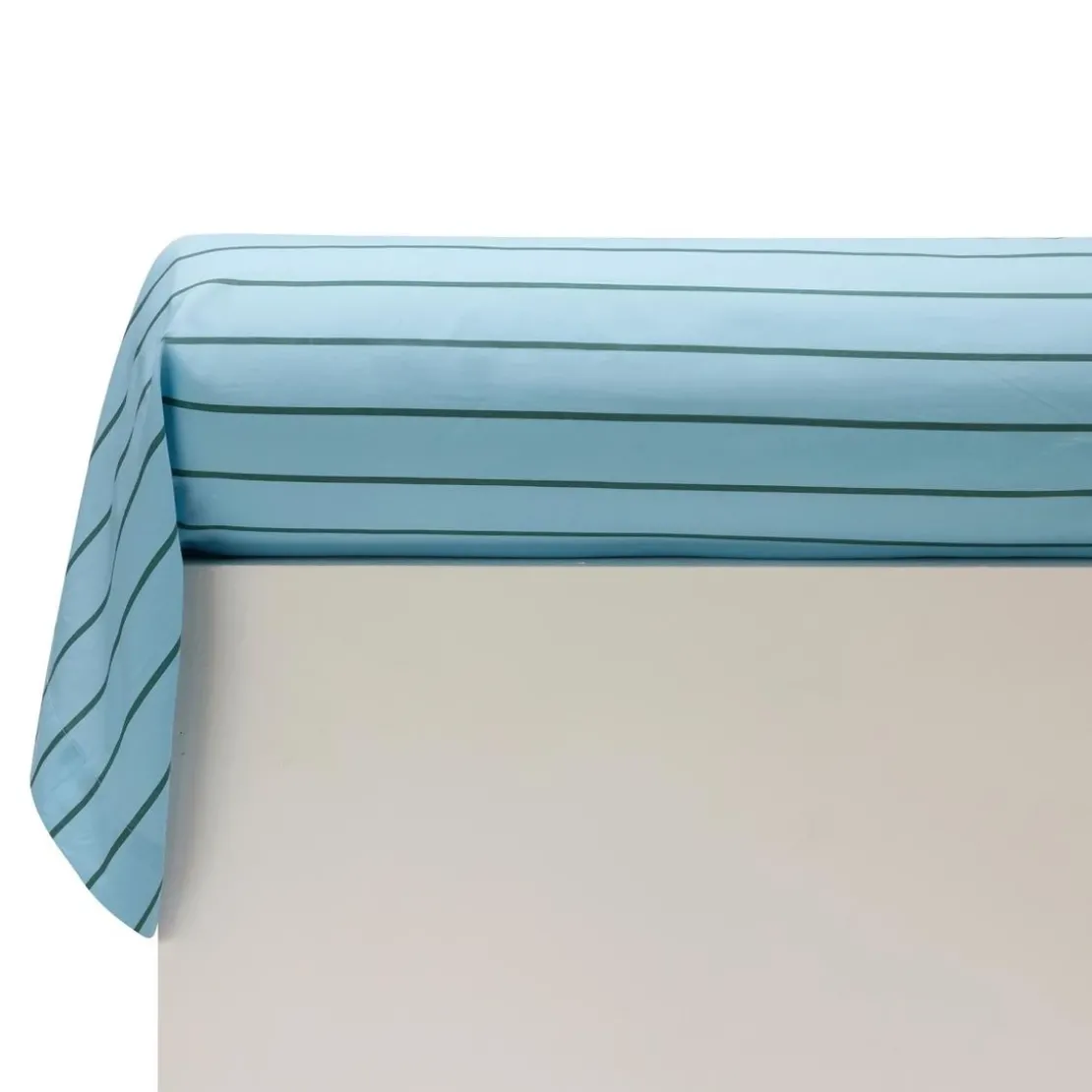 BecquetTaie de traversin percale de coton BRUME D'ASIE - bleu