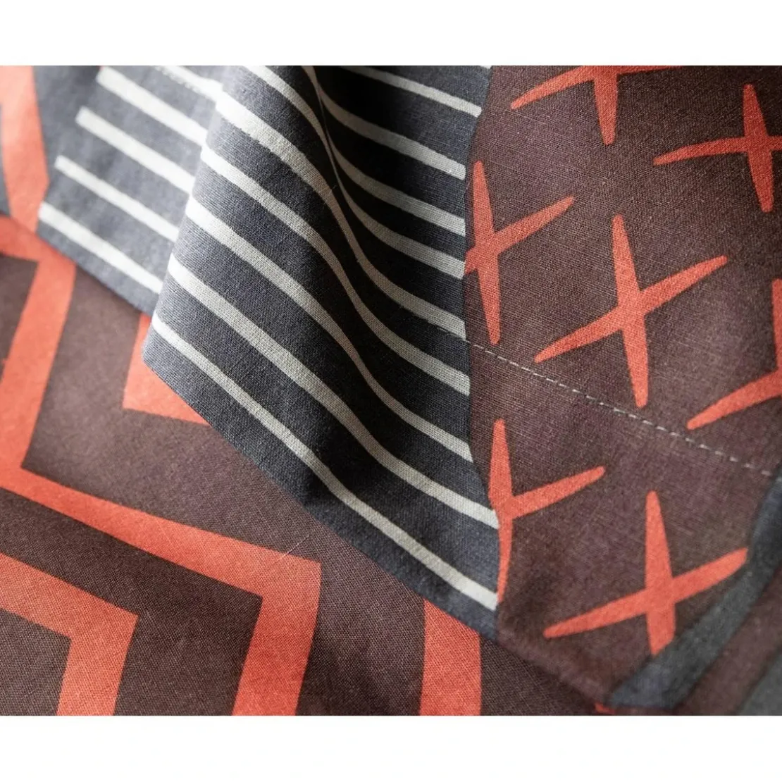 BecquetTaie de traversinSTEWART orange en coton