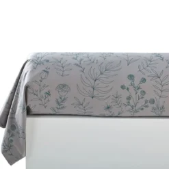 BecquetTaie de traversin, taie d'oreiller TAMARA gris clair en percale de coton