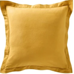 BecquetTaie de traversin, taie d'oreiller Uni FLANELLE UNIE Lauréat jaune soleil