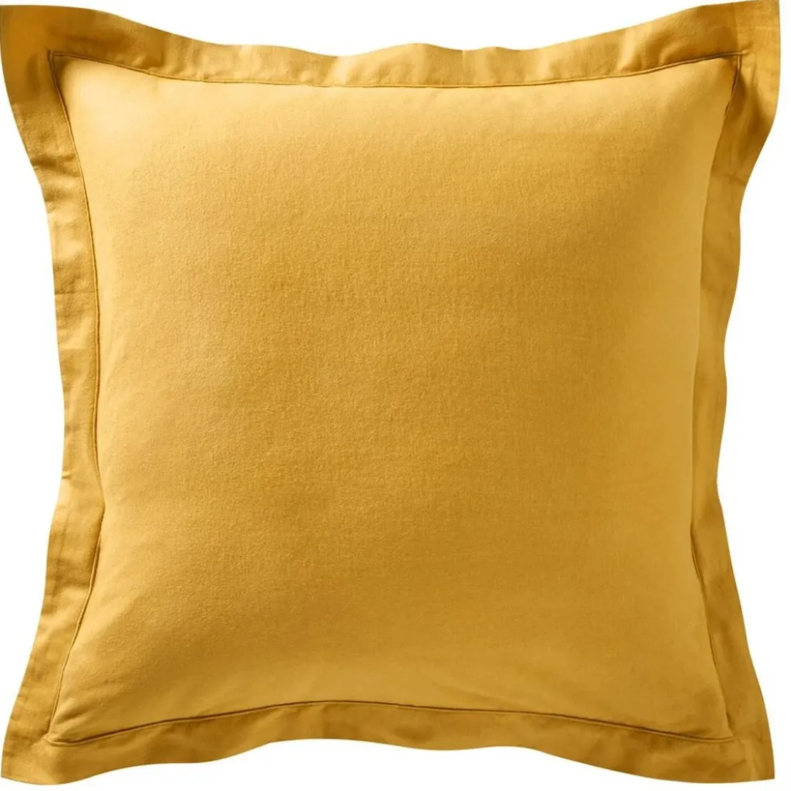 BecquetTaie de traversin, taie d'oreiller Uni FLANELLE UNIE Lauréat jaune soleil
