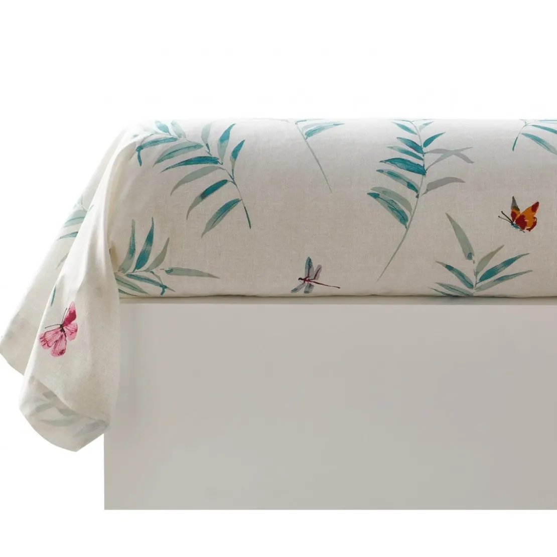 BecquetTaie de traversin TEMPS LIBRE blanche en coton