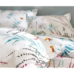 BecquetTaie de traversin TEMPS LIBRE blanche en coton