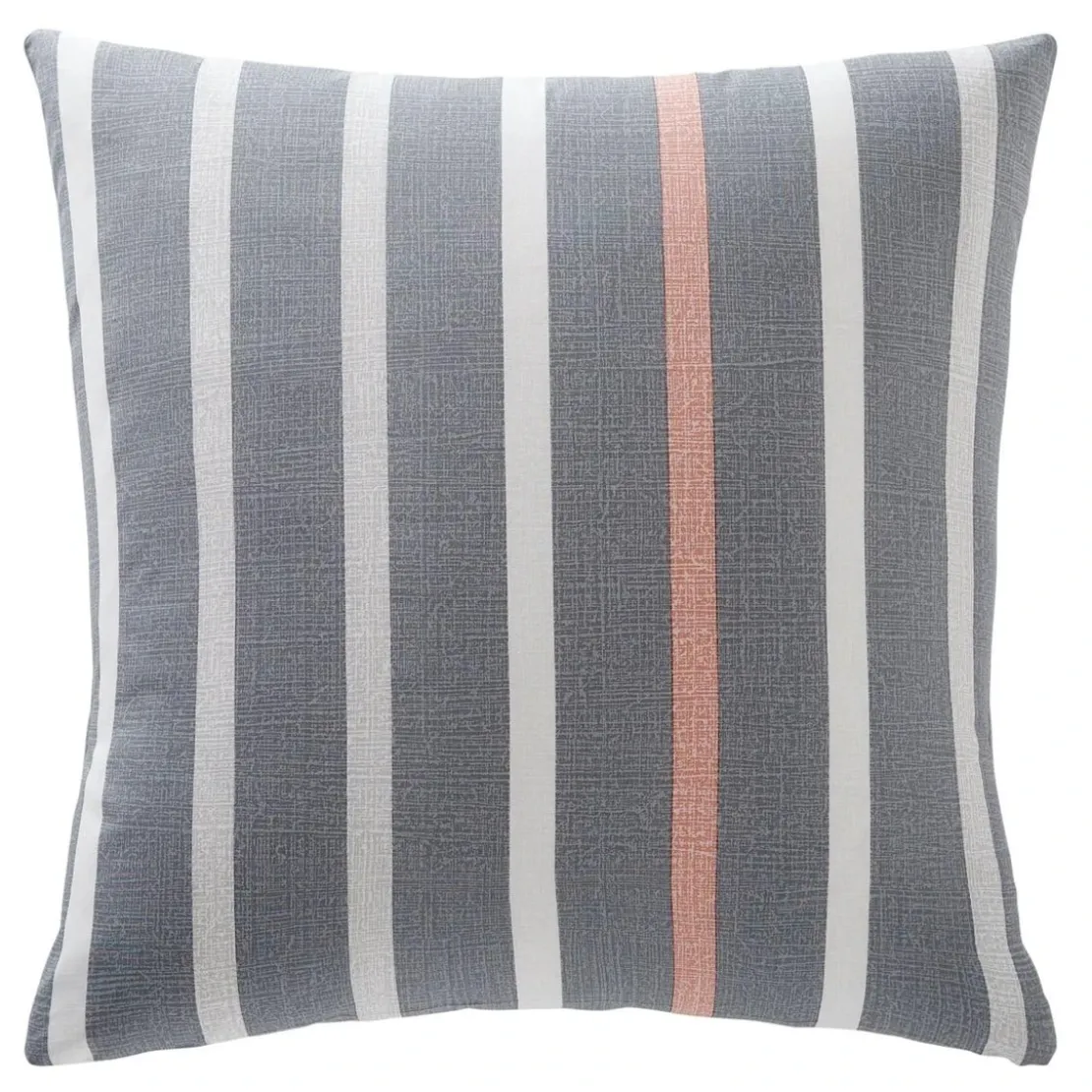 BecquetTaie d’oreiller coton gris à rayures multicolores - GIANNI