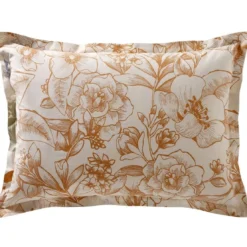 BecquetTaie d'oreiller coton écru floral multicolore réversible - DOTTY