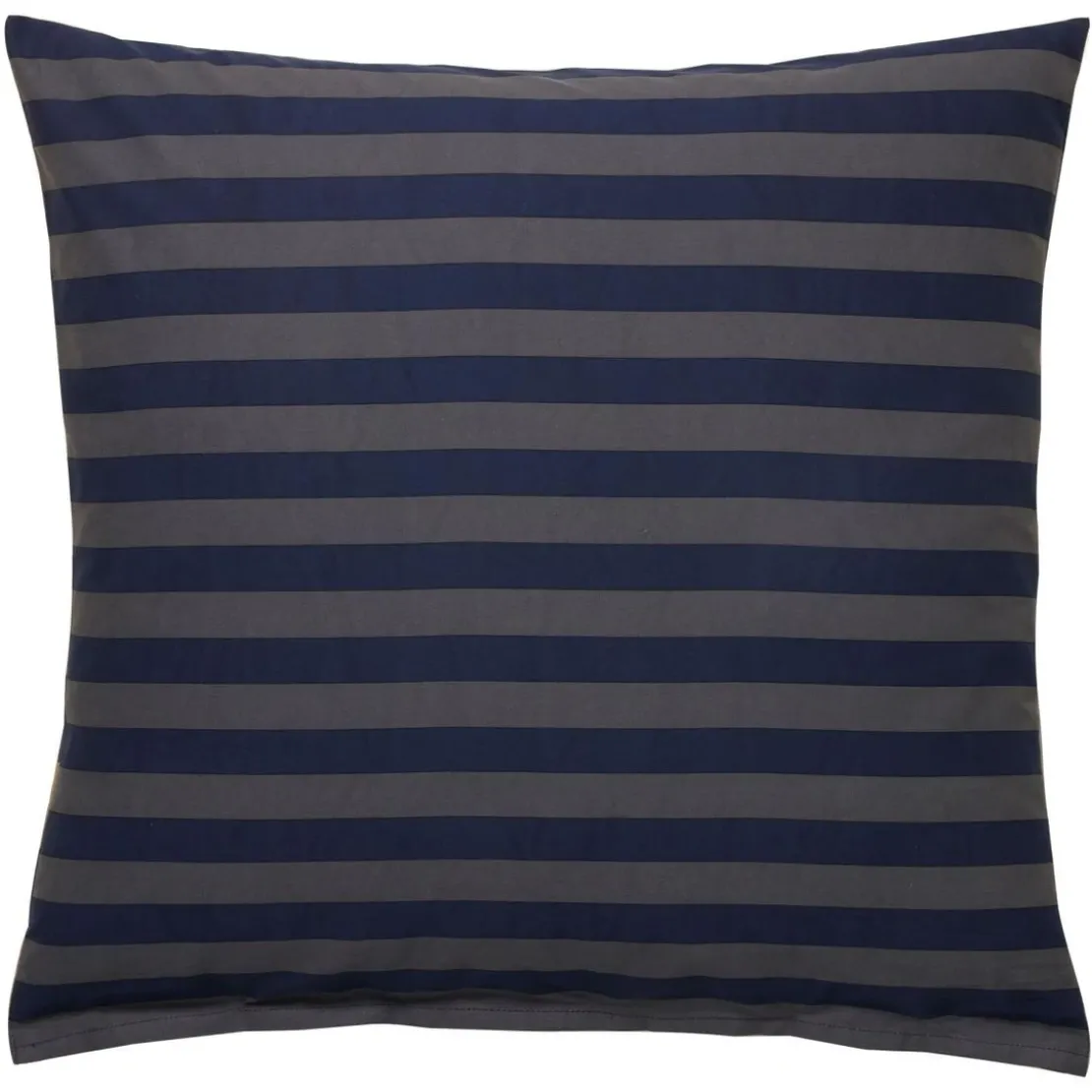 BecquetTaie d’oreiller coton bleu à rayures multicolores réversible - ANTONIN
