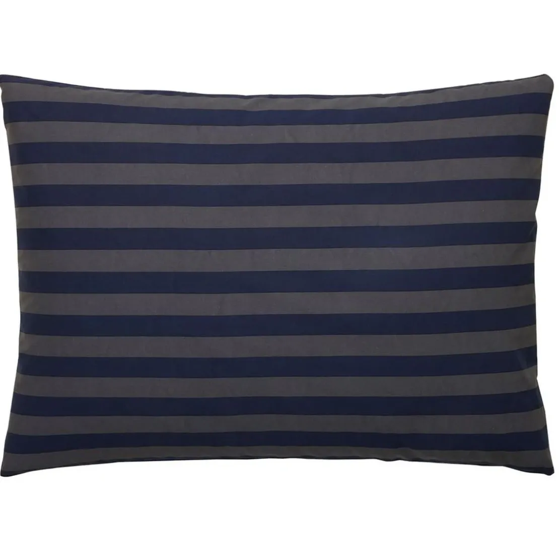 BecquetTaie d’oreiller coton bleu à rayures multicolores réversible - ANTONIN
