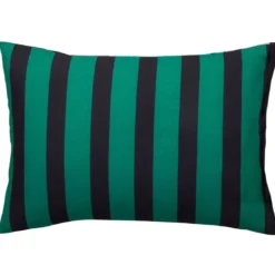BecquetTaie d’oreiller coton vert tropical noir réversible - MYSTERIEUX