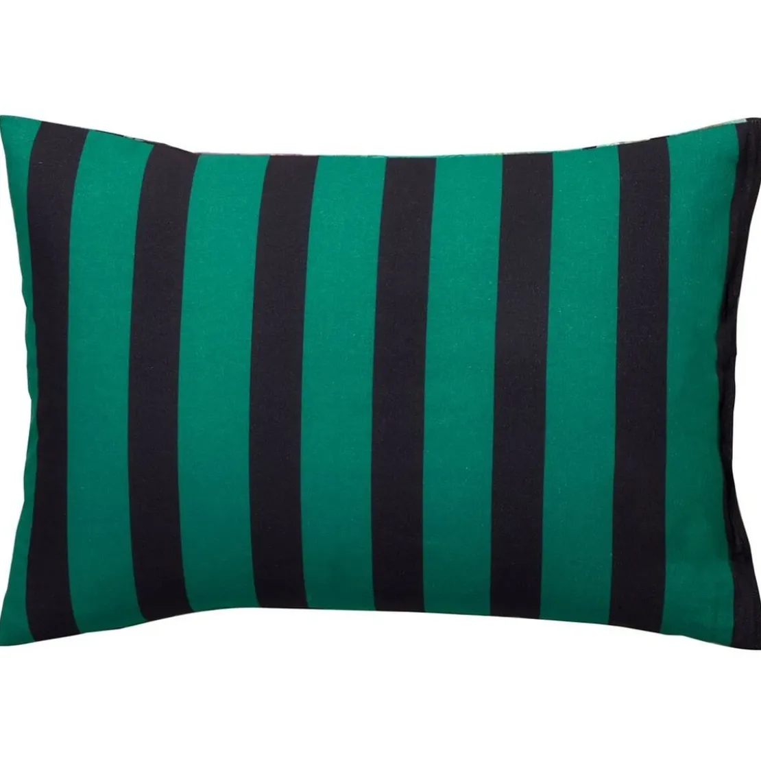 BecquetTaie d’oreiller coton vert tropical noir réversible - MYSTERIEUX