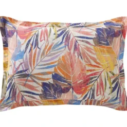 BecquetTaie d'oreiller coton écru tropical multicolore - GAMME SUCREE
