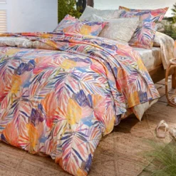 BecquetTaie d'oreiller coton écru tropical multicolore - GAMME SUCREE
