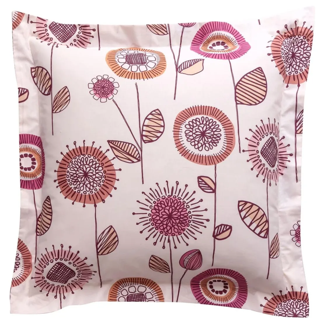 BecquetTaie d'oreiller coton FIFTY ROSE - rose