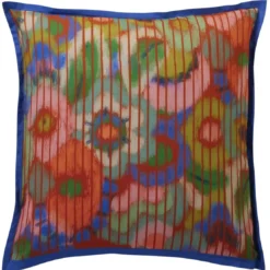 BecquetTaie d'oreiller coton multicolore réversible motif graphique - Collection DYNAMIQUE