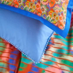 BecquetTaie d'oreiller coton multicolore réversible motif graphique - Collection DYNAMIQUE